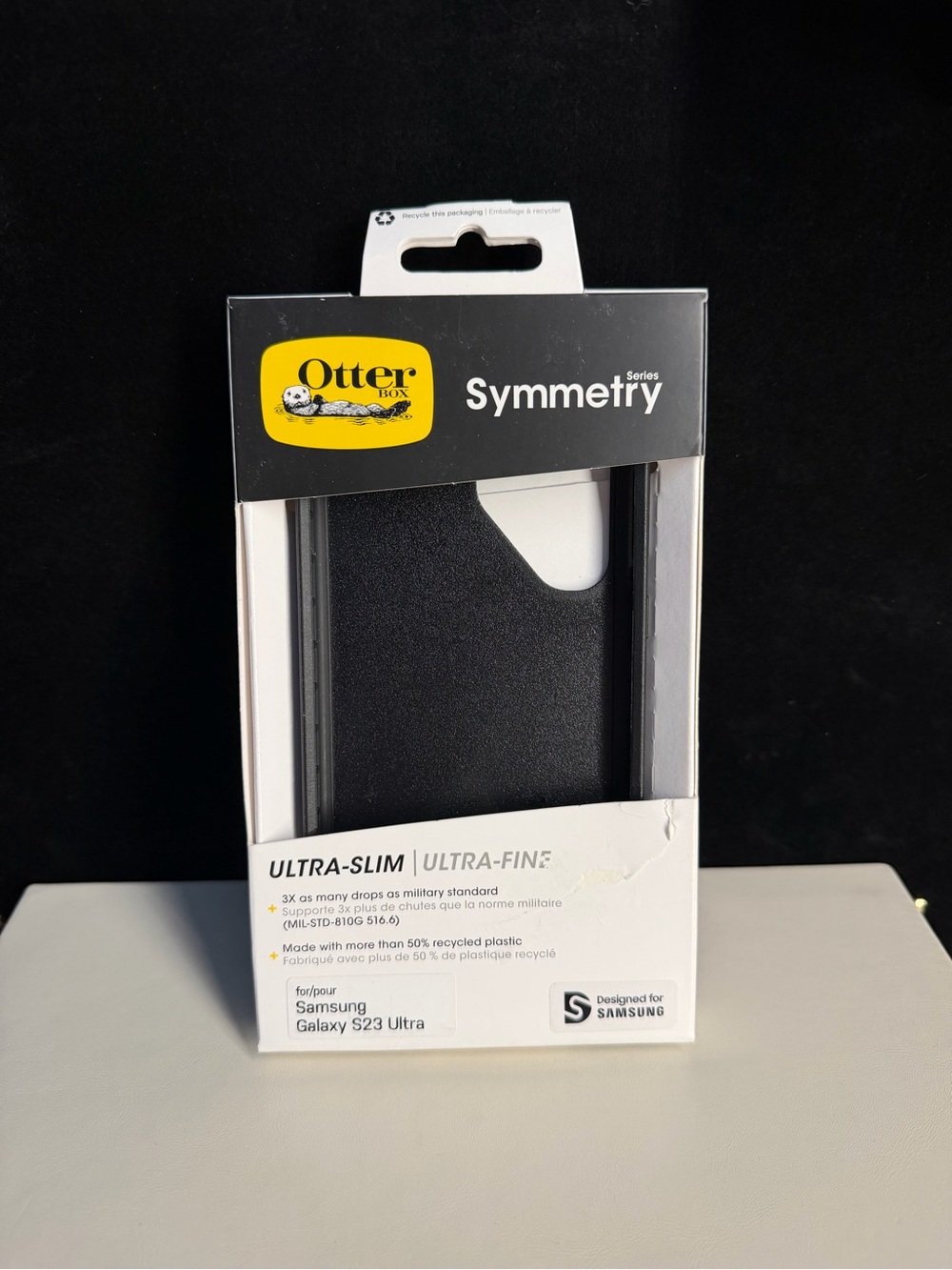 NIB OtterBox Symmetry Case Samsung Galaxy S23 Ultra Ultra-Slim Black NWT